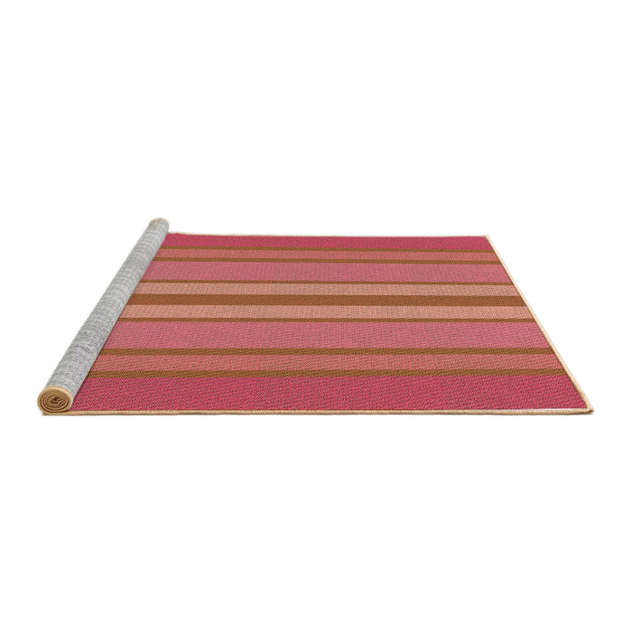 Sideview of Machine Washable Transitional Crimson Red Rug, wshpat2699brn
