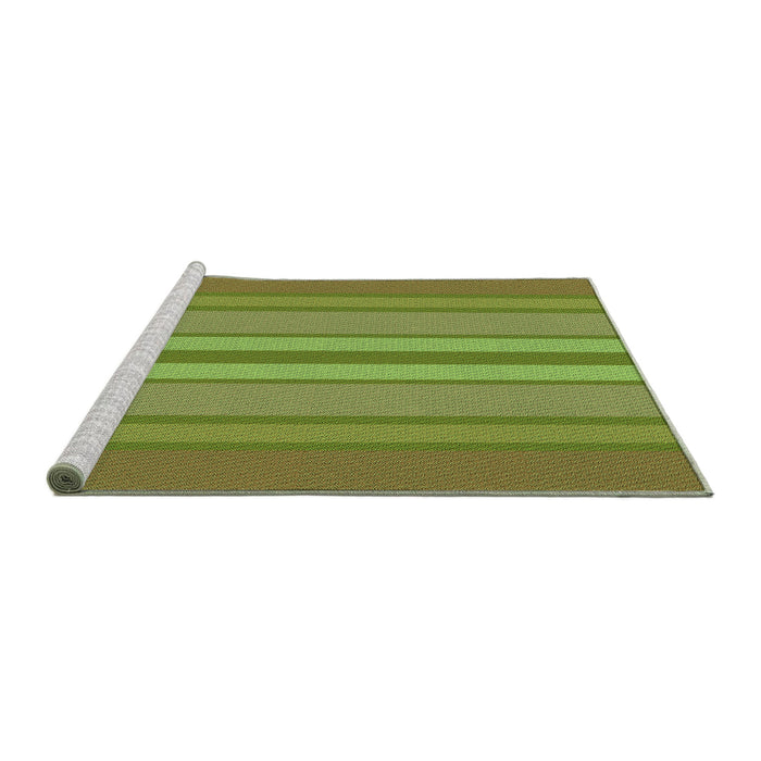 Sideview of Machine Washable Transitional Pistachio Green Rug, wshpat2699grn
