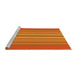 Sideview of Machine Washable Transitional Neon Orange Rug, wshpat2699yw