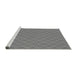 Sideview of Machine Washable Transitional Grey Gray Rug, wshpat27gry