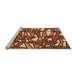 Sideview of Machine Washable Transitional Orange Rug, wshpat270org