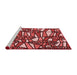 Sideview of Machine Washable Transitional Pastel Red Pink Rug, wshpat270rd