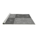 Sideview of Machine Washable Transitional Ash Gray Rug, wshpat2700gry