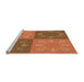 Sideview of Machine Washable Transitional Mahogany Brown Rug, wshpat2700org