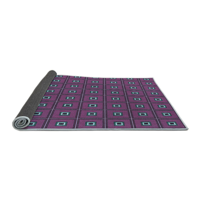 Thickness of Patterned Purple Rug, pat2701lblu