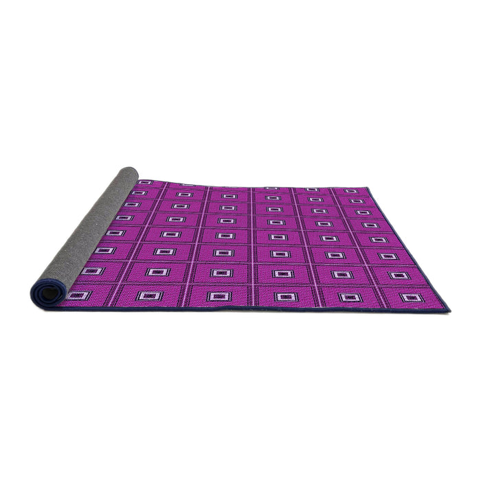 Thickness of Patterned Magenta Pink Rug, pat2701pur