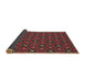 Thickness of Patterned Sienna Brown Rug, pat2702brn