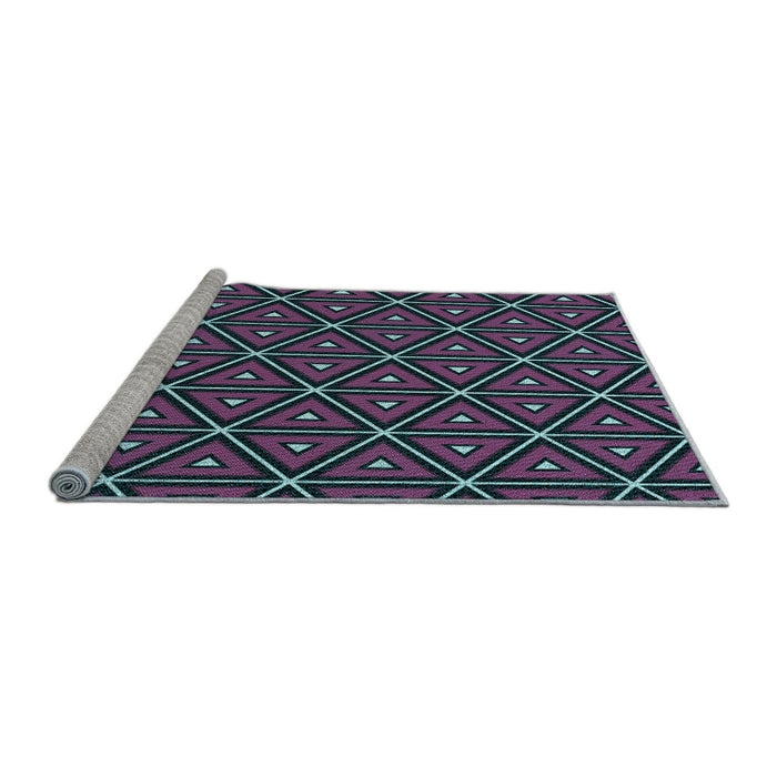 Sideview of Machine Washable Transitional Purple Rug, wshpat2702lblu