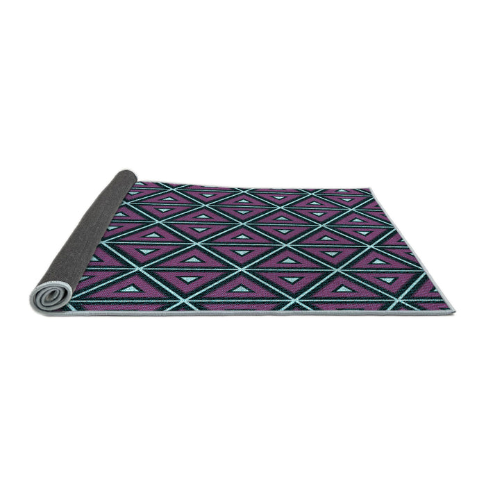 Thickness of Patterned Purple Rug, pat2702lblu