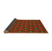 Thickness of Patterned Cranberry Red Rug, pat2702yw
