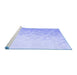 Sideview of Machine Washable Transitional Sky Blue Rug, wshpat2703blu