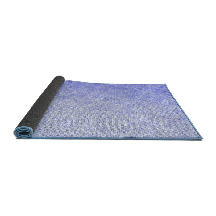 Thickness of Patterned Sky Blue Rug, pat2703blu