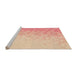 Sideview of Machine Washable Transitional Deep Peach Orange Rug, wshpat2703org