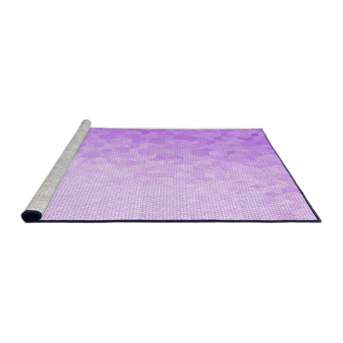Sideview of Machine Washable Transitional Purple Rug, wshpat2703pur