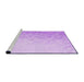 Sideview of Machine Washable Transitional Purple Rug, wshpat2703pur