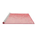 Sideview of Machine Washable Transitional Red Rug, wshpat2703rd