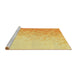 Sideview of Machine Washable Transitional Chrome Gold Yellow Rug, wshpat2703yw