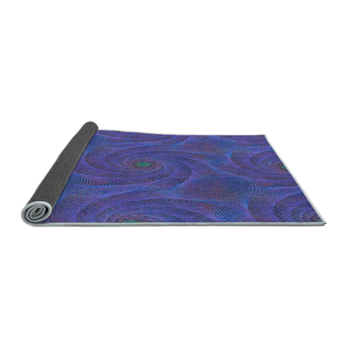 Thickness of Patterned Amethyst Purple Rug, pat2704lblu