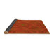 Thickness of Patterned Orange Red Orange Rug, pat2704yw