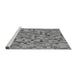 Sideview of Machine Washable Transitional Gray Rug, wshpat2705gry