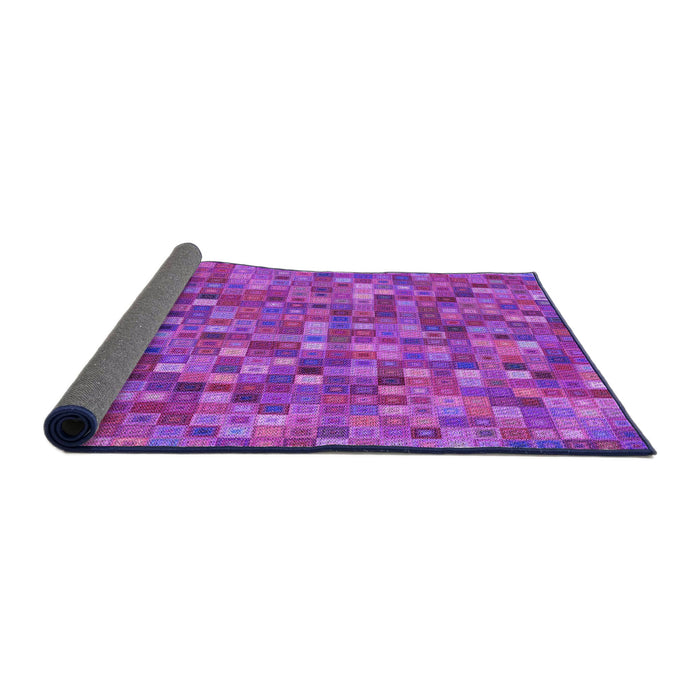 Thickness of Patterned Crimson Purple Rug, pat2705pur