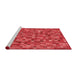 Sideview of Machine Washable Transitional Red Rug, wshpat2705rd