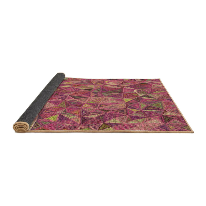 Thickness of Patterned Crimson Red Rug, pat2706brn