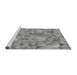 Sideview of Machine Washable Transitional Cloud Gray Rug, wshpat2706gry
