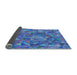 Thickness of Patterned Blue Rug, pat2706lblu