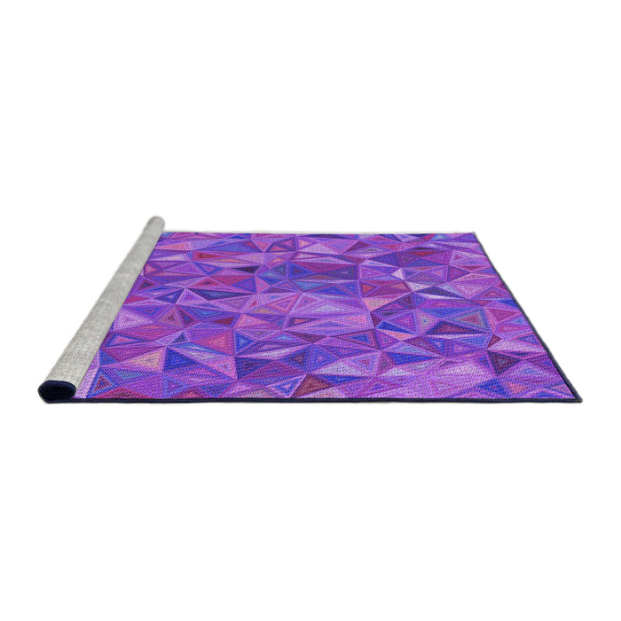 Sideview of Machine Washable Transitional Purple Rug, wshpat2706pur