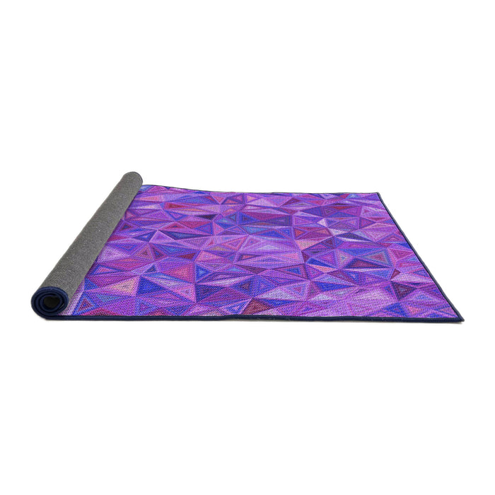 Thickness of Patterned Purple Rug, pat2706pur