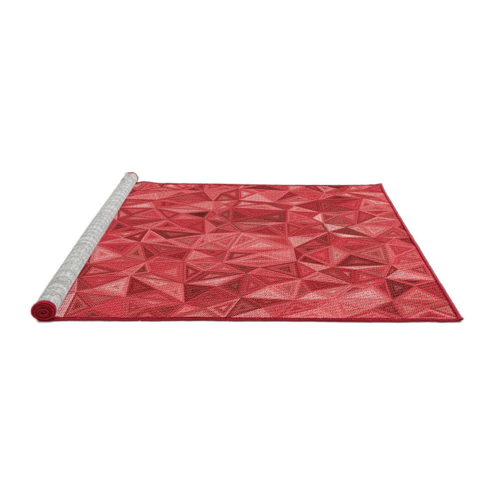 Sideview of Machine Washable Transitional Red Rug, wshpat2706rd