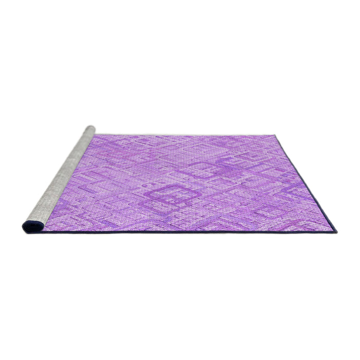 Sideview of Machine Washable Transitional Blossom Pink Rug, wshpat2707pur