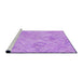 Sideview of Machine Washable Transitional Blossom Pink Rug, wshpat2707pur