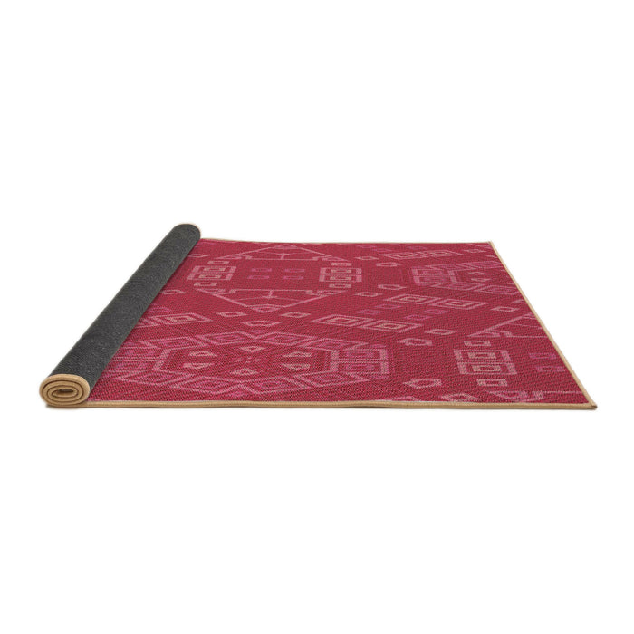 Thickness of Patterned Pink Rug, pat2708brn