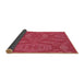 Thickness of Patterned Pink Rug, pat2708brn