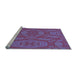 Sideview of Machine Washable Transitional Medium Purple Rug, wshpat2708lblu