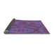 Thickness of Patterned Medium Purple Rug, pat2708lblu