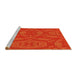 Sideview of Machine Washable Transitional Orange Red Orange Rug, wshpat2708yw