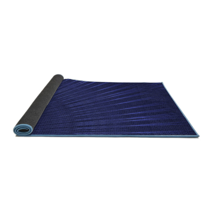Thickness of Patterned Sapphire Blue Rug, pat2709blu
