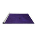 Sideview of Machine Washable Transitional Amethyst Purple Rug, wshpat2709pur