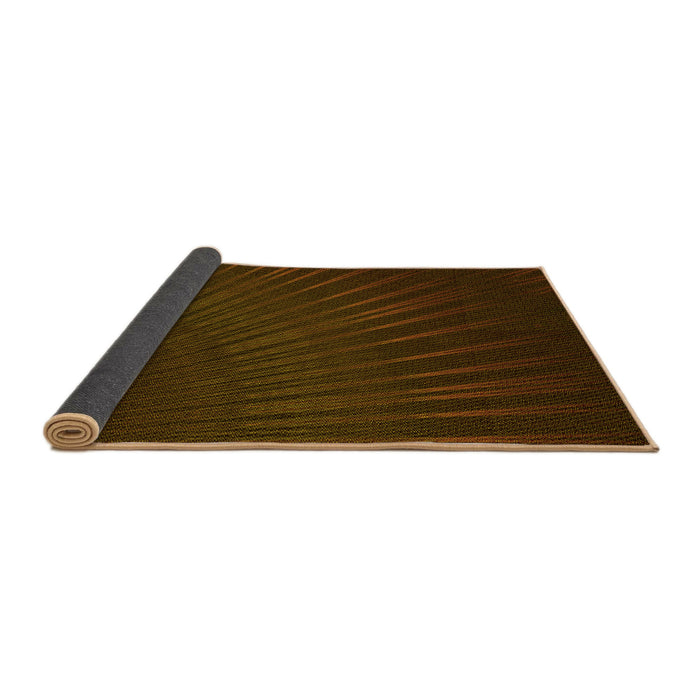 Thickness of Patterned Dark Bronze Brown Rug, pat2709yw