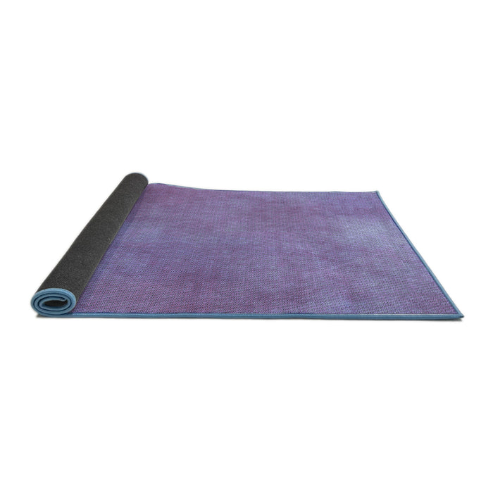 Thickness of Patterned Medium Purple Rug, pat271blu