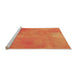 Sideview of Machine Washable Transitional Orange Rug, wshpat271org