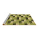 Sideview of Machine Washable Transitional Olive Green Rug, wshpat2710brn