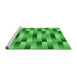 Sideview of Machine Washable Transitional Neon Green Rug, wshpat2710grn