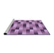 Sideview of Machine Washable Transitional Orchid Purple Rug, wshpat2710pur