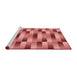 Sideview of Machine Washable Transitional Red Rug, wshpat2710rd