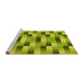 Sideview of Machine Washable Transitional Neon Yellow Green Rug, wshpat2710yw