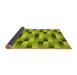 Thickness of Patterned Neon Yellow Green Rug, pat2710yw